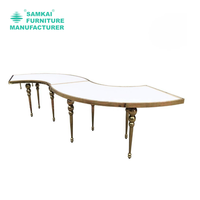 SK-YHZ-H002 vente en gros table à manger dorée table à manger dorée décorations de mariage décoration de planification d'événements combinaison gratuite de