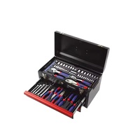 Boîte à outils portable en métal pour mécanicien, avec tiroirs, impression noire personnalisée professionnelle