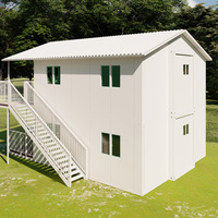 Maison conteneur extensible à toit plat à double étage, homologuée CE, à assembler rapidement, maison préfabriquée pliable, cuisine, salle de bain, boutique