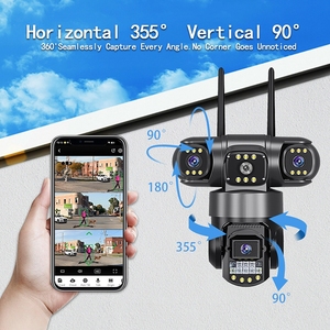 Cámara IP Wifi V380 Pro para Exteriores, 12MP 6K, Triple Lente, Triple Pantalla, Monitor de Video de Seguridad, Visión Nocturna, Impermeable, CCTV - Product Image 3