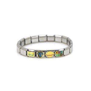 新着ステンレススチール9mmリンクチャームブレスレットカスタムイタリアンチャームブレスレットイタリアンリンクブレスレット - Product Image 3