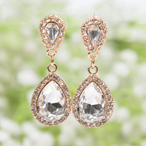 Pendientes Largos de Novia con Pedrería Súper Brillante, Estilo Coreano, Pendientes de Moda Distintivos y Exagerados para Mujer - Product Image 2