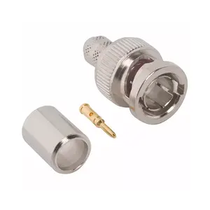 Professional BOM Connectors Supplier 112650 BNC Connector Plug Male Pin 75 Ohms Free Hanging (In-Line) Crimp 112-650