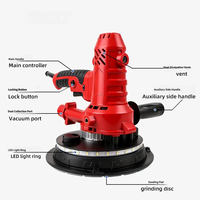 Ponceuse murale portative de qualité industrielle 800W 180mm, sans poussière, pour plaques de plâtre, avec poignée courte, outil électrique pour poncer la mastic