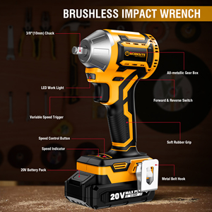 Llave <span class=keywords><strong>de</strong></span> <span class=keywords><strong>Impacto</strong></span> Inalámbrica WORKSITE, Llave Eléctrica <span class=keywords><strong>de</strong></span> 20V con Batería, Llaves <span class=keywords><strong>de</strong></span> Alto Torque - Product Image 2