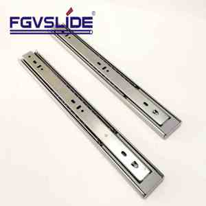 Trung Quốc Nhà Sản Xuất 45 Chiều Rộng Kithcne Trượt Ngăn Kéo Đầy Đủ Mở Rộng Tự Động Ngăn Kéo Trượt Mềm Đóng Kính Thiên Văn Kênh Ngăn Kéo Trượt - Product Image 2