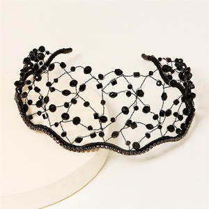 Fascia per <span class=keywords><strong>capelli</strong></span> di moda con perline in maglia Color argento con fascia per <span class=keywords><strong>capelli</strong></span> di lusso da sposa bella da sposa accessori per <span class=keywords><strong>capelli</strong></span> da <span class=keywords><strong>donna</strong></span> - Product Image 5