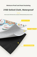 Tapis de pique-nique extra-large pour l'extérieur, imperméable et résistant à l'humidité, avec support en Oxford, coussin pliable pour le camping, activité de plein air
