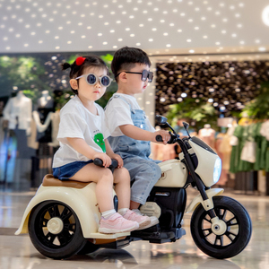 Moto électrique pour enfants à deux places, voiture électrique, moto à trois roues, moto pour bébé, moto cool pour enfants - Product Image 3