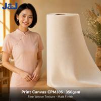 Lienzo de Algodón Puro de 350 g/m², Base Amarilla Mate, Ecológico, Impermeable, Compatible con Impresoras Epson y HP Plotter