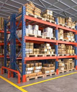 Estantería de Paletización Plegable Multinivel de Acero Laminado en Frío de Alta Resistencia, Recubierta de Polvo Naranja y Azul con Protección Anticorrosión - Product Image 2