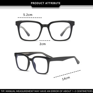 2025 nuevas monturas de gafas cuadradas <span class=keywords><strong>Retro</strong></span> de moda TR90 CP núcleo de Metal Anti luz azul montura de gafas ópticas - Product Image 3