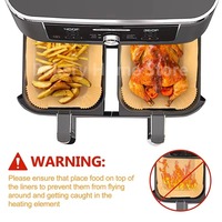 Rectangle jetable Airfryer papier sulfurisé doublure étanche à l'huile antiadhésif tapis de cuisson pour Ninja Foodi Air friteuse accessoires
