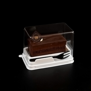 Nuevo Diseño de Envase Transparente para Pastel Individual, Contenedor para Cheesecake con Tenedores, Caja para Pastel Tiramisú para Cafeterías - Product Image 4