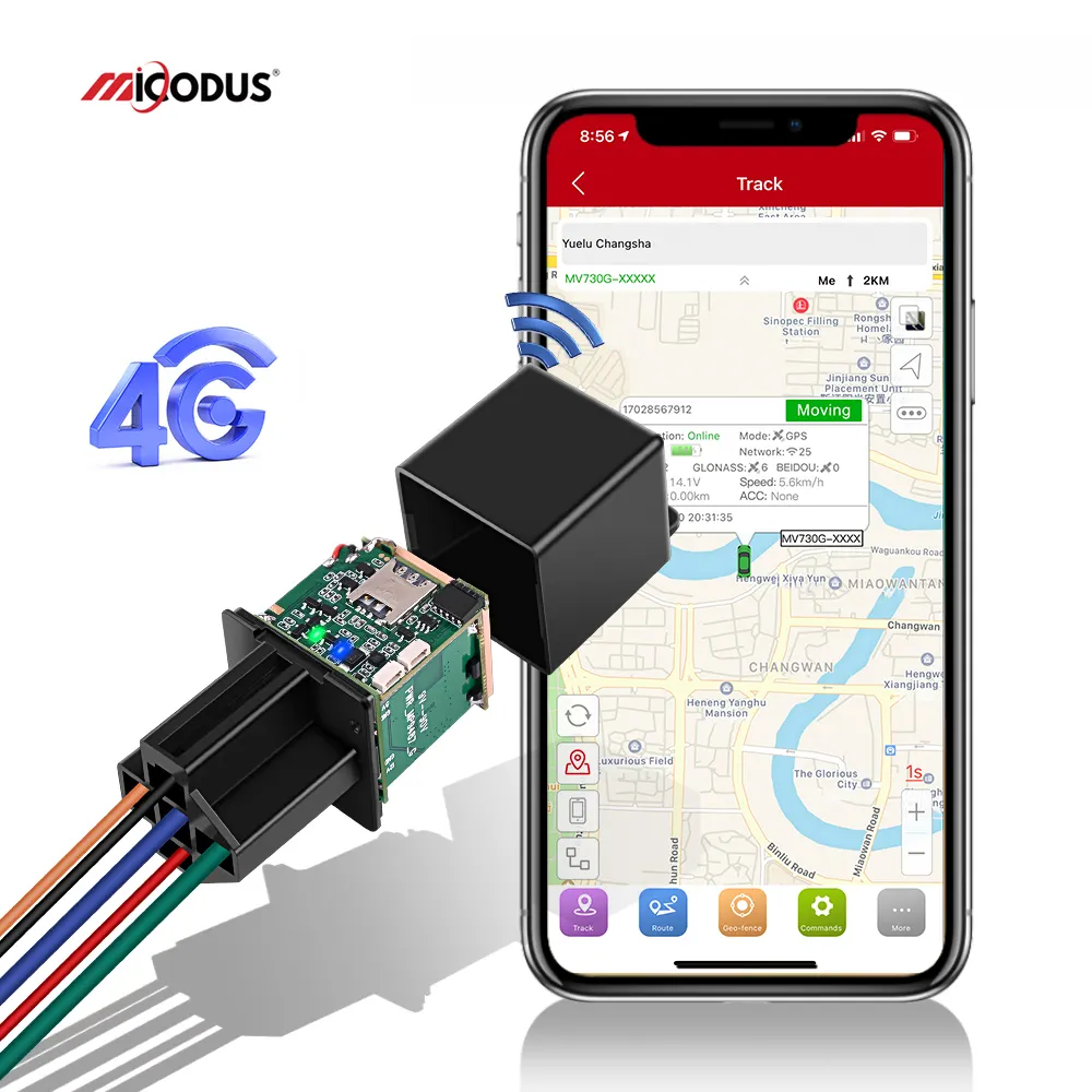 No Monthly Fee Micodus MV730G Relay Gps Cut Off Fuel Motorcycle Location Tracking System 4G Gps Tracker Device For Car