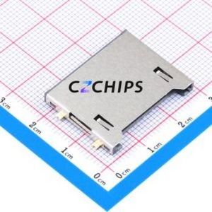 SD-4313 SD Card / Memory Card Connector SMD Connector Plug-In Type Standard SD Card Card Holder 3.13mm - Product Image 1