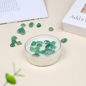 Meilleure Vente : Bougie Parfumée aux Copeaux de Quartz Rose Cristallin, Gravier d'<span class=keywords><strong>Aventurine</strong></span> Poli pour l'Aromathérapie et la Méditation – Idéal Cadeau - Product Image 4