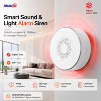 Tuya Smart Zigbee Infrarot Innenraum-Schall-Licht-Sirenenalarm 110dB Hohe Lautstärke Einbruchmelder USB Aufladbar Smart Home Sicherheitssystem