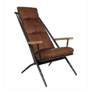Sofa <span class=keywords><strong>Chaise</strong></span> <span class=keywords><strong>Lounge</strong></span> Mewah Bergaya Retro Industrial dengan Kulit PU untuk Penggunaan di Ruang Makan dan Ruang Tamu Villa - Product Image 3