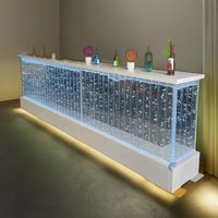 Comptoir de Réception de Fête en Acrylique Lumineux à LED, Bar Moderne Commercial à Lumières RGB, Mobilier de Table de Bar, à Vendre