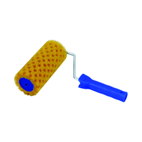7 "Ans 9" PVC Texture Pattern Paint Roller Brush avec 4-wire Cage Handle