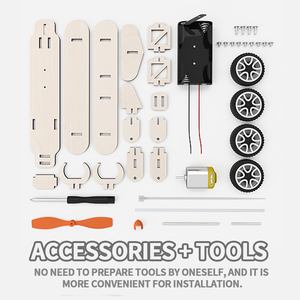 Planeador biplano de madera Diy, materiales hechos a mano, Kit de vástago educativo, Avión de rodaje eléctrico de madera, juguete para niños - Product Image 3