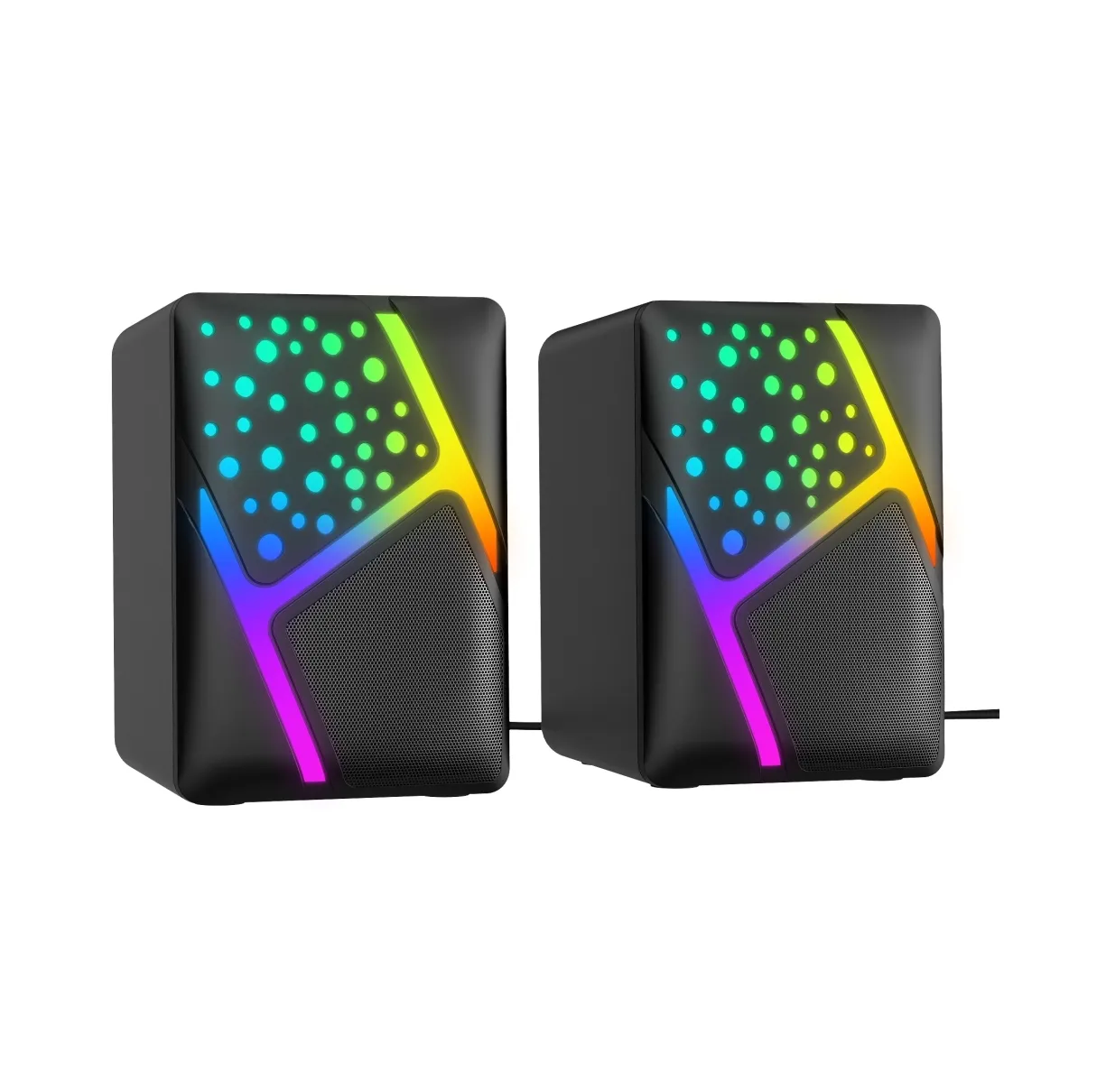 Havit SK763 Fashion Desktop Computer Gaming Outdoor RGB Stereo Sound USB2.0 Potable Speakers Mini Wireless Speaker