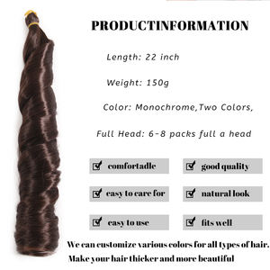 ลดราคา! ผมถักโครเชต์แบ<span class=keywords><strong>บ</strong></span><span class=keywords><strong>ลอน</strong></span> 22 นิ้ว 150 กรัม เงางามเป็น<span class=keywords><strong>ประกาย</strong></span> ผม<span class=keywords><strong>ลอน</strong></span>แ<span class=keywords><strong>บ</strong></span><span class=keywords><strong>บ</strong></span>ฝรั่งเศส ผมหยิกสังเคราะห์แบ<span class=keywords><strong>บ</strong></span>แอฟโฟร - Product Image 2