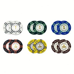 Professional High Quality 10G Casino <b>Poker</b> Set Custom Logo Las Vegas Crown Abs Ceramic Clay Texas Hold'em <b>Chips</b> With Tray - Product Image 2