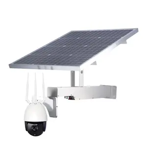 Outdoor Solar Powered Wireless PTZ 3G 4G Macchina Fotografica del CCTV Con 60W 40AH All'interno di potenza Della Batteria di alimentazione