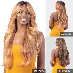 Pelucas de Cabello Castaño Rojizo con Frente de Encaje, Pelucas Sintéticas con Ondas Suaves, Pelucas sin Pegamento de Alta Calidad para Mujeres Negras - Product Image 6