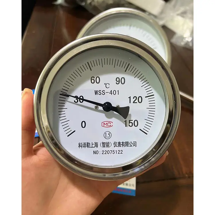 Wholesale Price Temperature Parts Indoor Used Back Mount Bimetal Pipe Thermometer