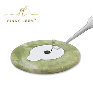 Support pour cils en verre cristal Pinky leem, support pour cils, palette adhésive pour cils, outil pour extensions de cils, support pour colle à cils - Product Image 1