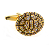 Vente en gros de boutons de manchette de luxe personnalisés pour hommes plaqué or écaille de tortue cristal diamant costume d'affaires mariage smoking bouton cadeaux