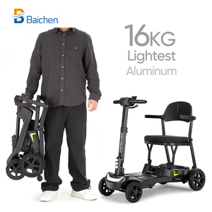 Scooter de movilidad plegable de aleación de aluminio ultraligero de 16kg, fuerte ascenso, sin escobillas, motorizado, fácil viaje, scooter de movilidad para discapacitados - Product Image 1