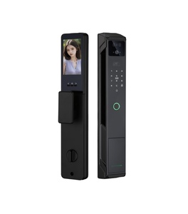 Serrure de porte intelligente à reconnaissance faciale 3D, serrure numérique à reconnaissance de la veine palmaire Tuya WiFi avec écran IPS HD et caméra pour Airbnb, hôtel, maison, bureau - Product Image 1