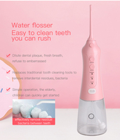 Hydropulseur sans fil pour les dents, 3 modes, réservoir télescopique de 300 ml, hydropulseur dentaire portable rechargeable, irrigateur buccal