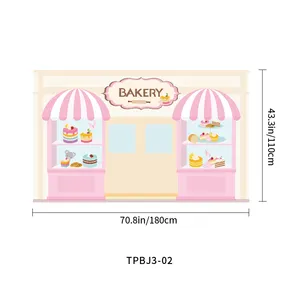 Sweet Shop toile de fond bonbons princesse Dessert bannière <span class=keywords><strong>boutique</strong></span> fille <span class=keywords><strong>anniversaire</strong></span> photographie arrière-plan fête des enfants bannière décoration - Product Image 1