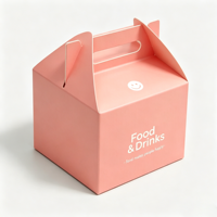 Boîtes portables personnalisées en matériaux recyclables avec pelliculage mat pour emballage cadeau de sandwichs, gâteaux et desserts