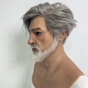 Máscara de Fiesta, Máscara Facial de Adolf, Máscara Completa Realista de <span class=keywords><strong>Hombre</strong></span>, Máscara de Halloween, Cosplay, Fiesta, Prótesis Facial para Disfraces - Product Image 4