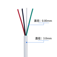 Kabel Data USB 4 Inti Putih 28AWG dengan Selubung Kawat
