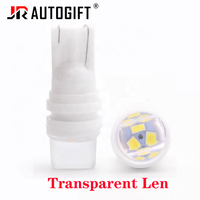 Ampoule LED 24V T10 2835 3SMD 194 168 3D en céramique, lampe de lecture intérieure de voiture 12V, éclairage de plaque d'immatriculation à large couverture, lumière fixe