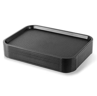 Plateau de service carré antidérapant et durable pour cuisine, service de table, restauration rapide et barware - Offre Spéciale