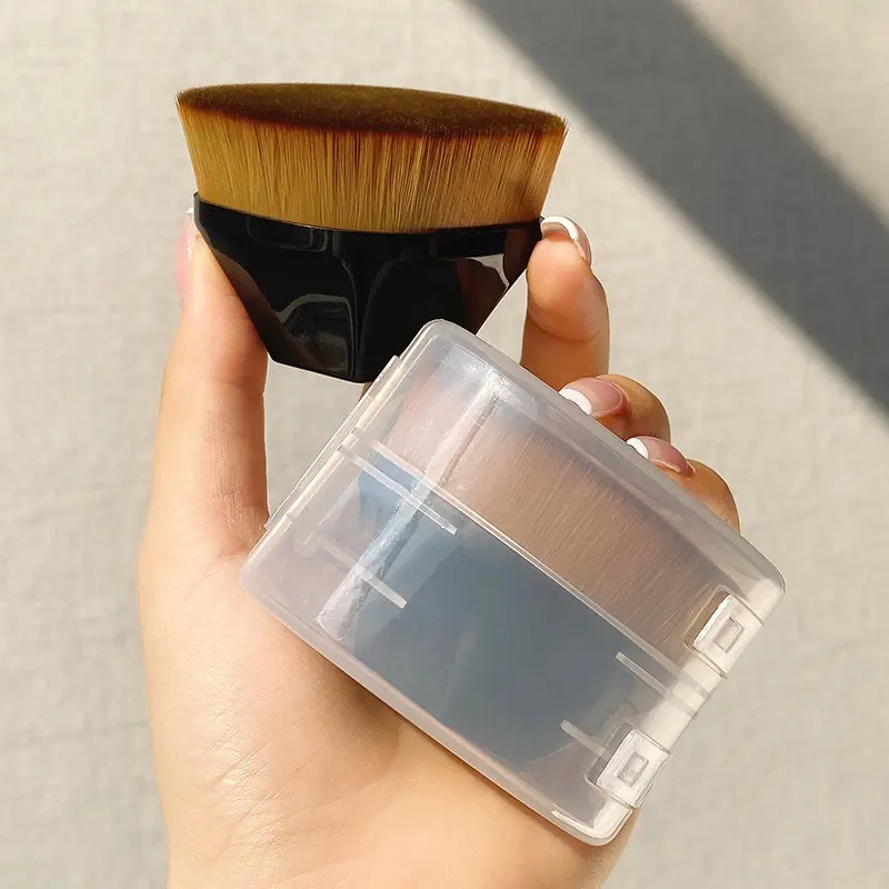 Oval Makeup Brush Set,No.55 Multifunctional Eco Friendly Face Flat High End Hexagon Custom Single Foundation Makeup Brush