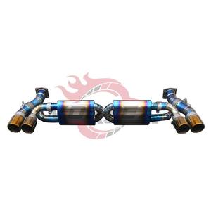 Sistema de Escape Completo Vortex Titanium de 1.2mm de Espesor para Porsche 911 Carrera 991.1/991.2 3.0T 2012-2019 con Protector Térmico Azul, Ajuste Directo - Product Image 3