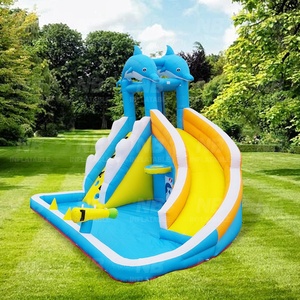 Hikeon Combo Toboggan et Château Gonflable pour Enfants 3.66x3x2.97M Léger Commercial <span class=keywords><strong>Extérieur</strong></span> en Tissu Oxford - Product Image 4