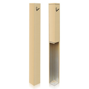 Metal Bin Metal Metal Vertical Square Ash Column Cigarette Butt Dustbin Cigarette Butt Waste Bin