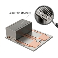 Dissipateur thermique à haute efficacité à tube thermique passif, double base en cuivre, dissipateur thermique haute puissance pour équipement industriel