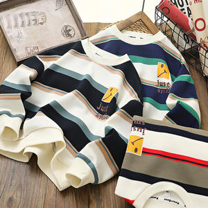 2025 printemps nouveaux garçons sweat à manches longues T-Shirts hauts rayés enfants tricoté garçons <span class=keywords><strong>pull</strong></span> - Product Image 1