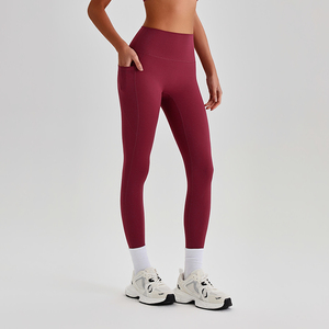 Legging <span class=keywords><strong>de</strong></span> sport taille haute pour femme en nylon et élasthanne à séchage rapide, avec poches, idéal pour le yoga et l'entraînement – Collection populaire 2026 - Product Image 2